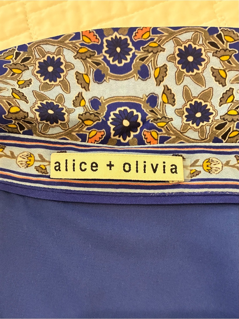 Alice + Olivia Blue and Yellow Floral Maxi Dress XS - Picture 2 of 7